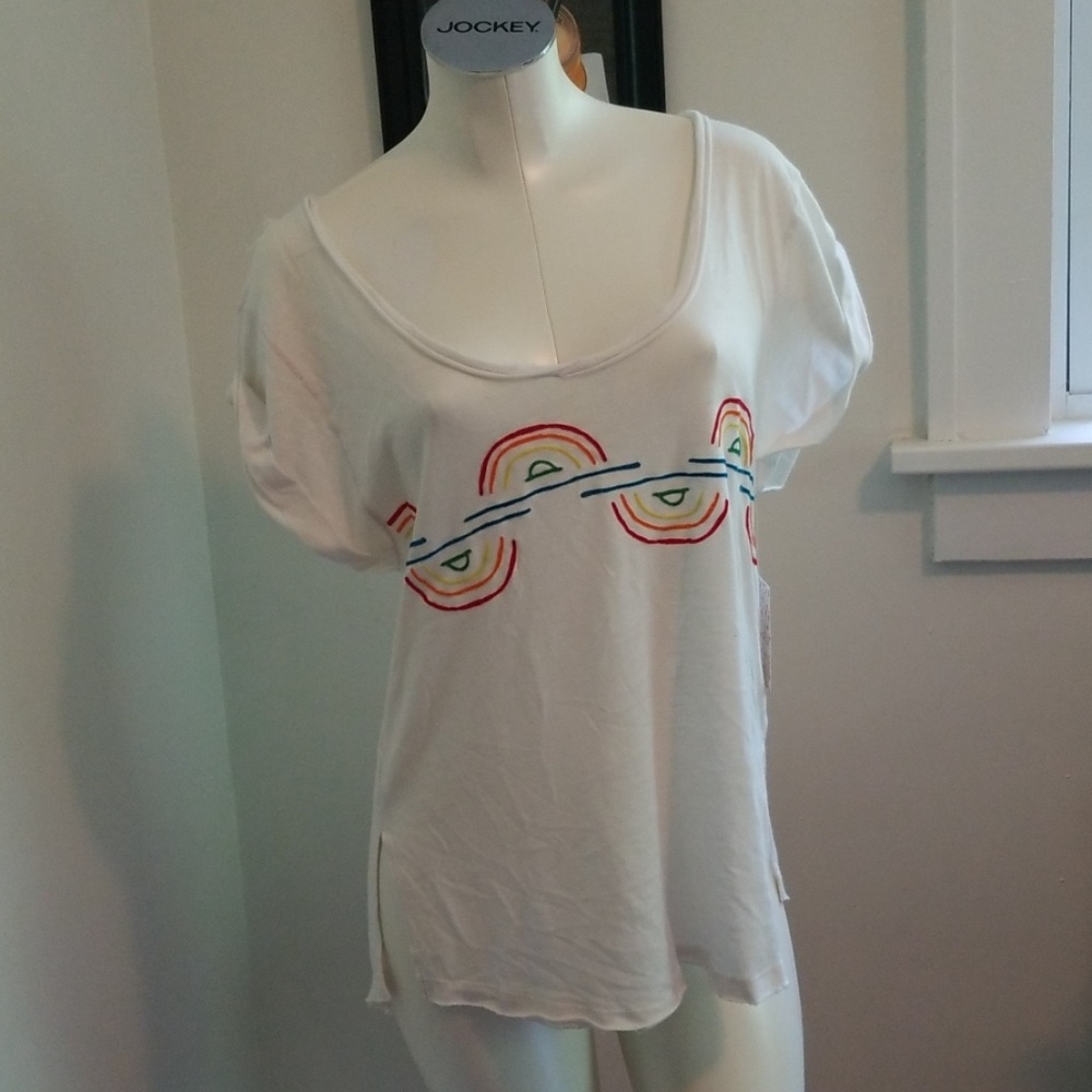 NWT Free people Distressed loose tee